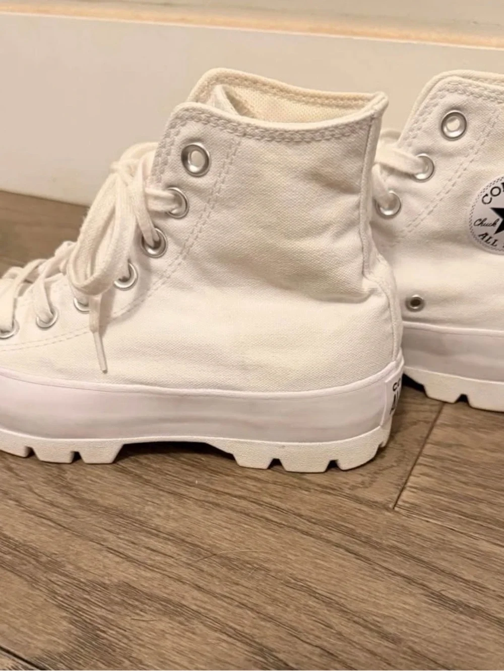 Converse Kids White High-Top Lug Sole Sneakers